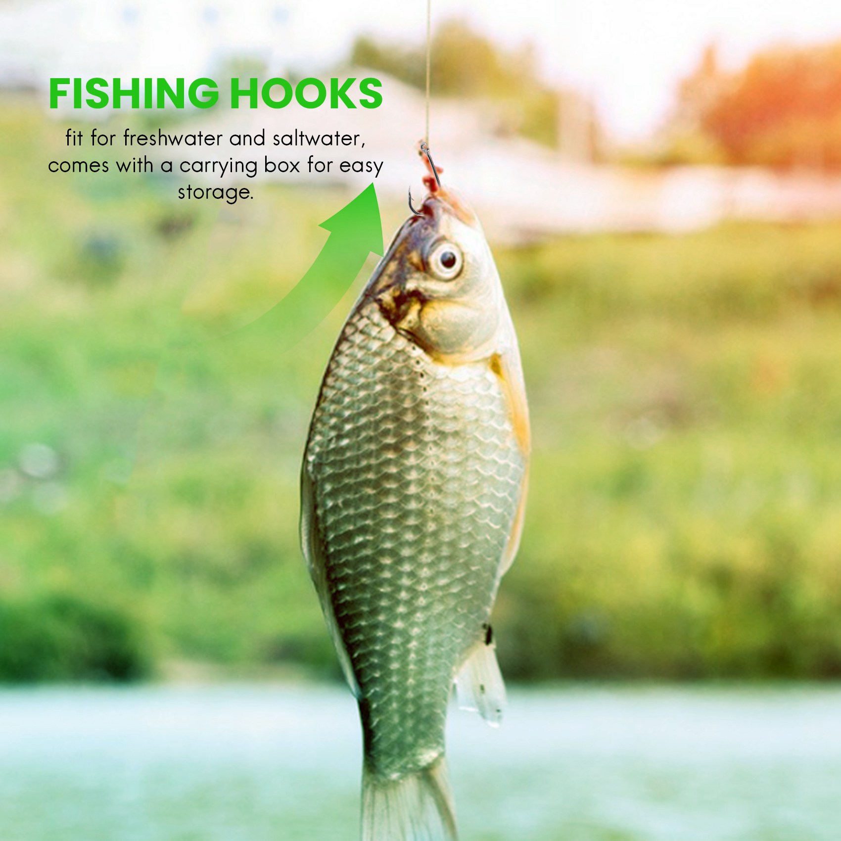 Fishing Hook Size - وصول جديد 500 قطعة/مجموعة بأحجام مختلطة